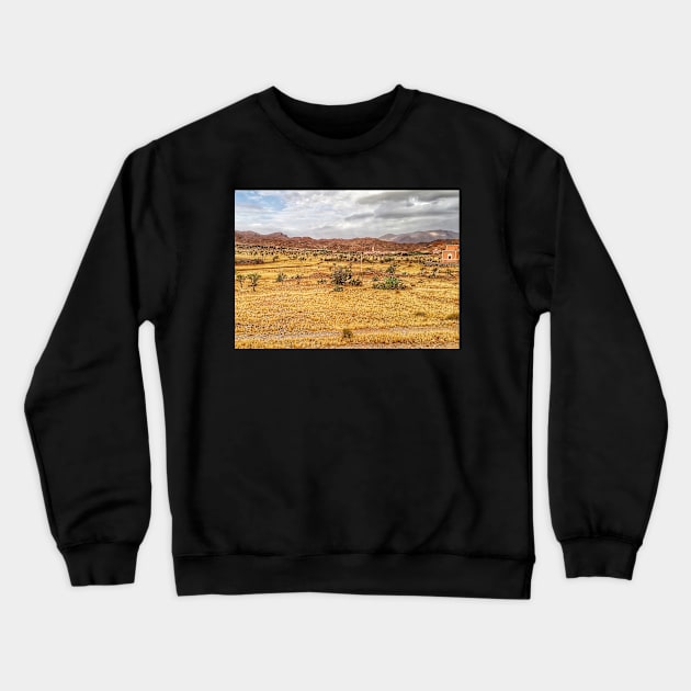 Village over the Mountain Crewneck Sweatshirt by Tilila